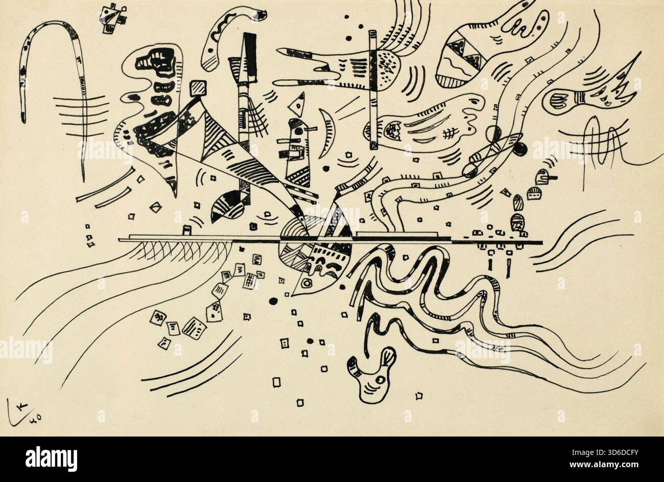 Ohne Titel (1940). Wassily Kandinsky (Russian, 1866 - 1944 Stock