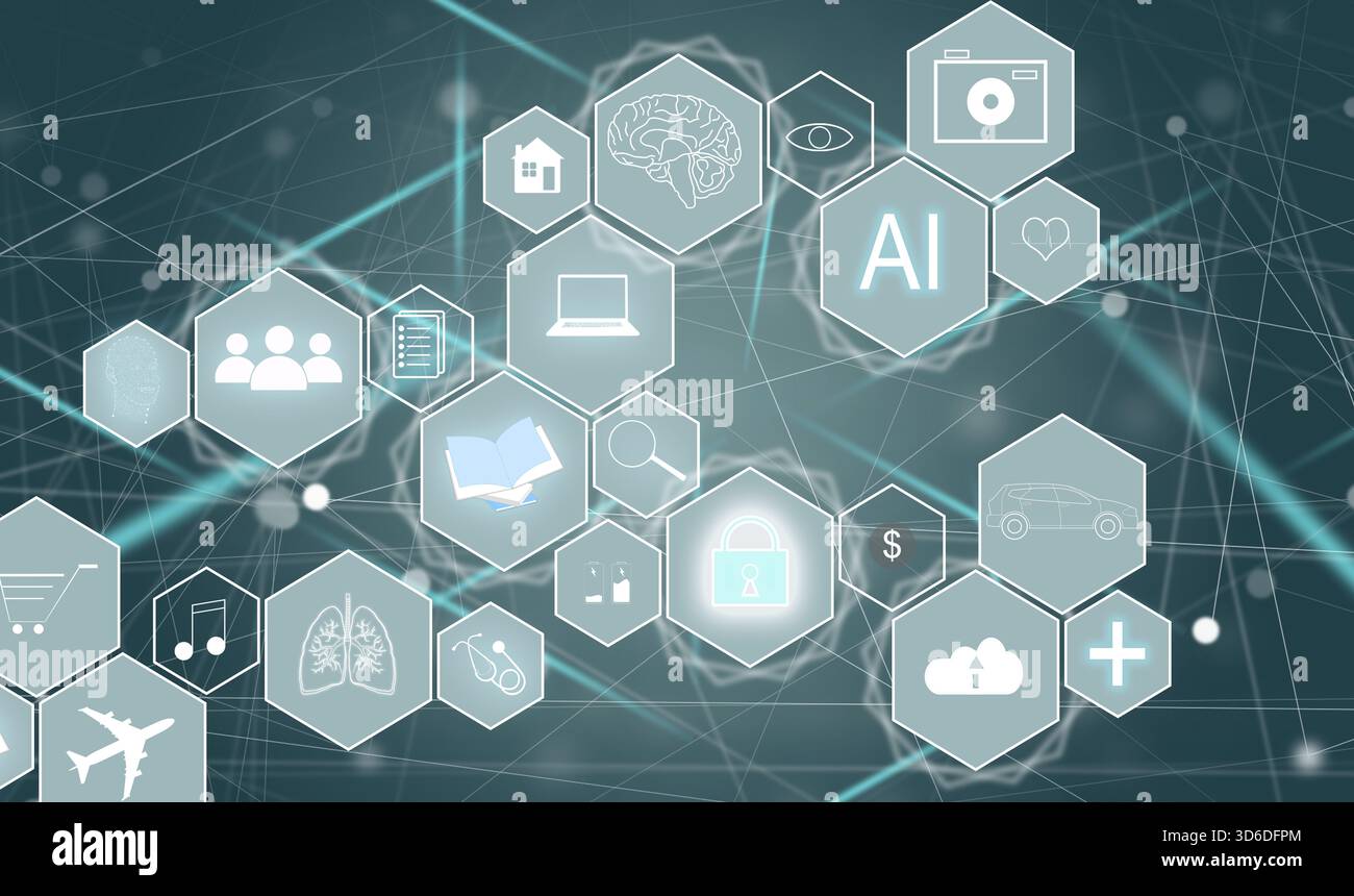 AI(Artificial Intelligence) concept. deep learning. Stock Photo