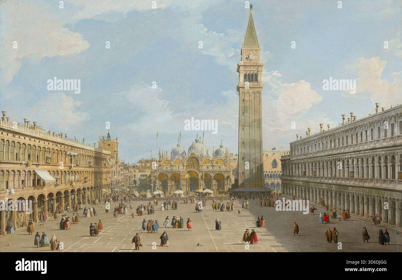 Piazza San Marco Looking East towards the Basilica c. 1730 by 