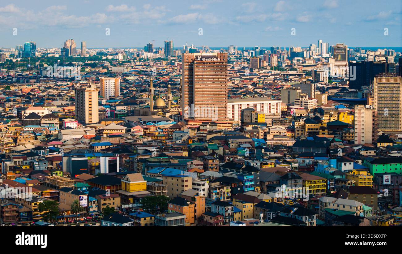 Aerial view of Lagos infrastructure