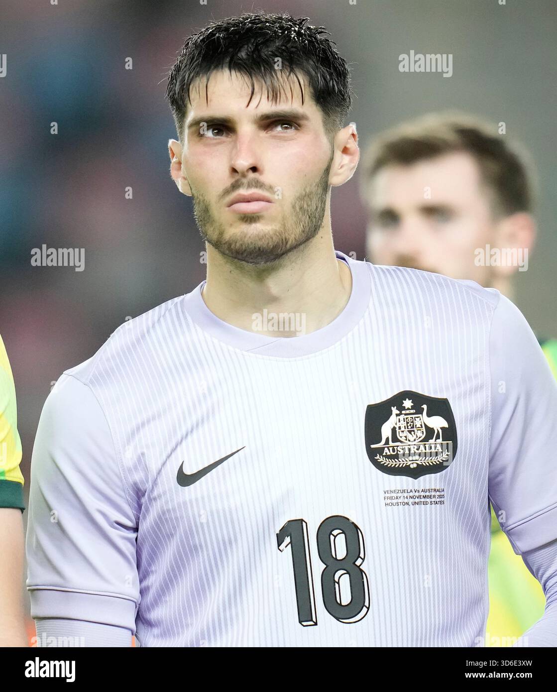 Australia's Patrick Beach (18) before an international friendly soccer ...