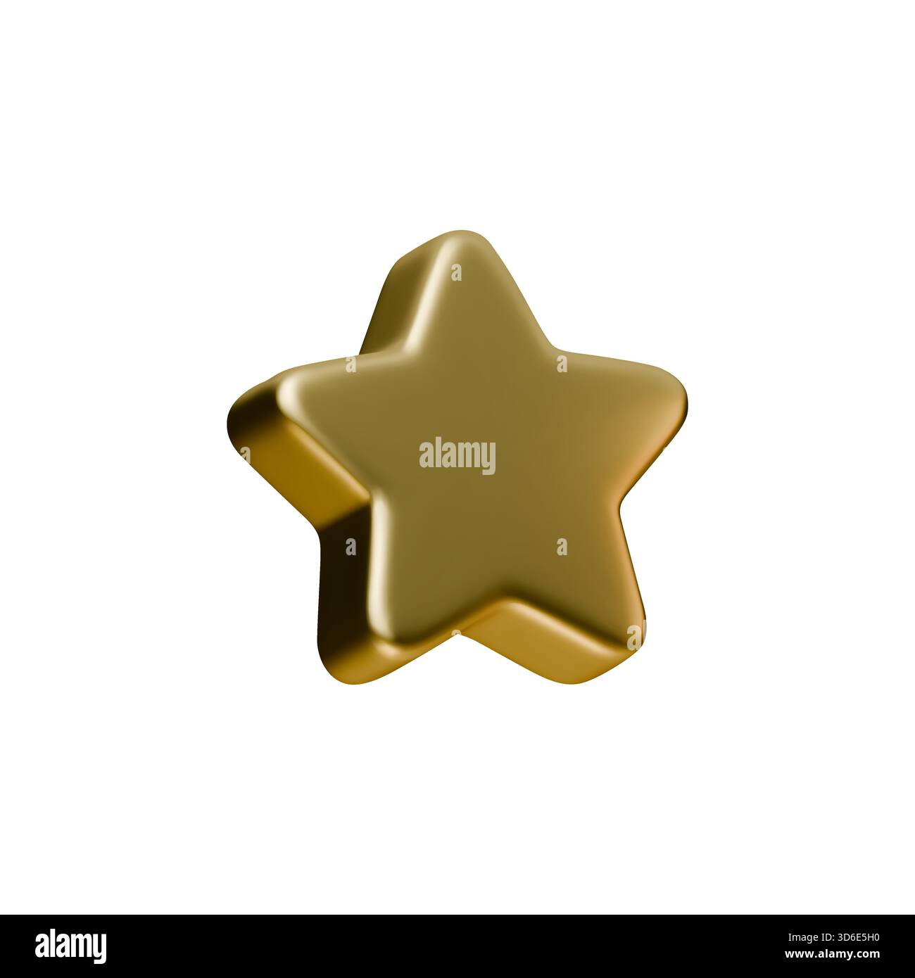 3d gold star icon with clean metallic surface and simple rounded shape ...