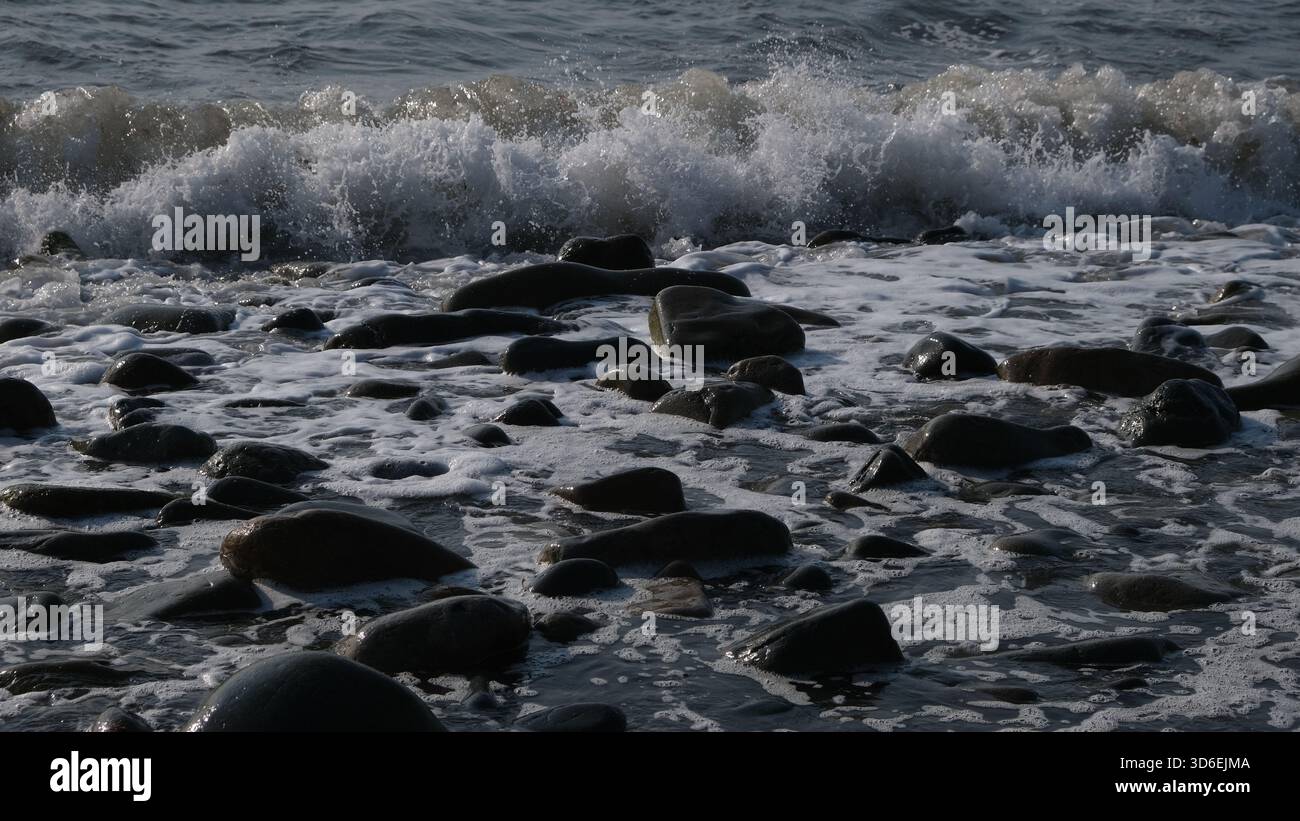 Pebble Beach North Wales Stock Photo