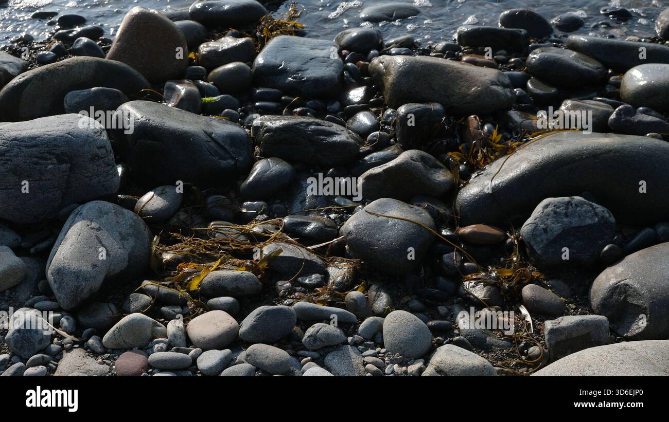Pebble Beach North Wales Stock Photo