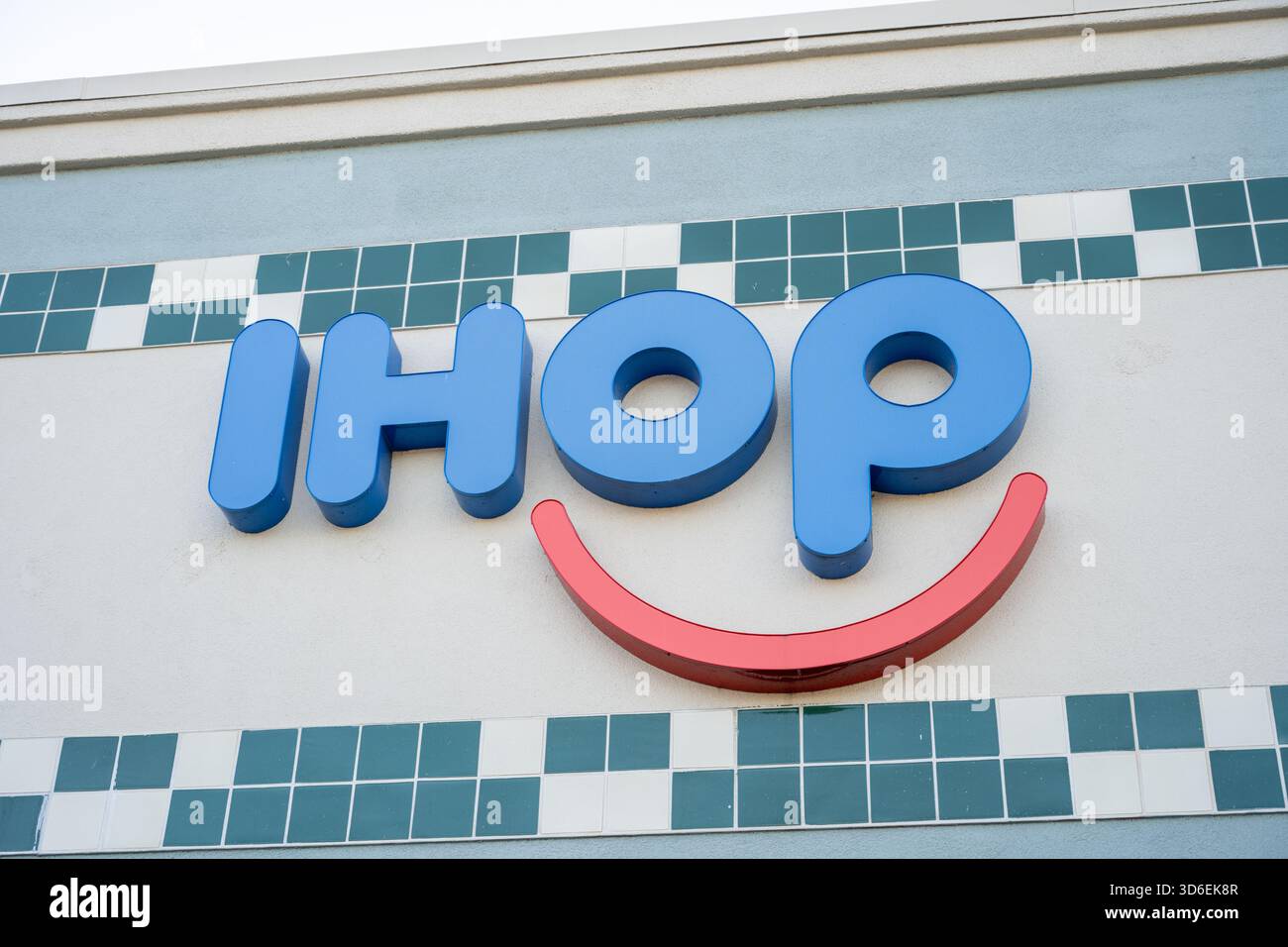 Close-up of sign with logo for IHOP restaurant in Walnut Creek ...