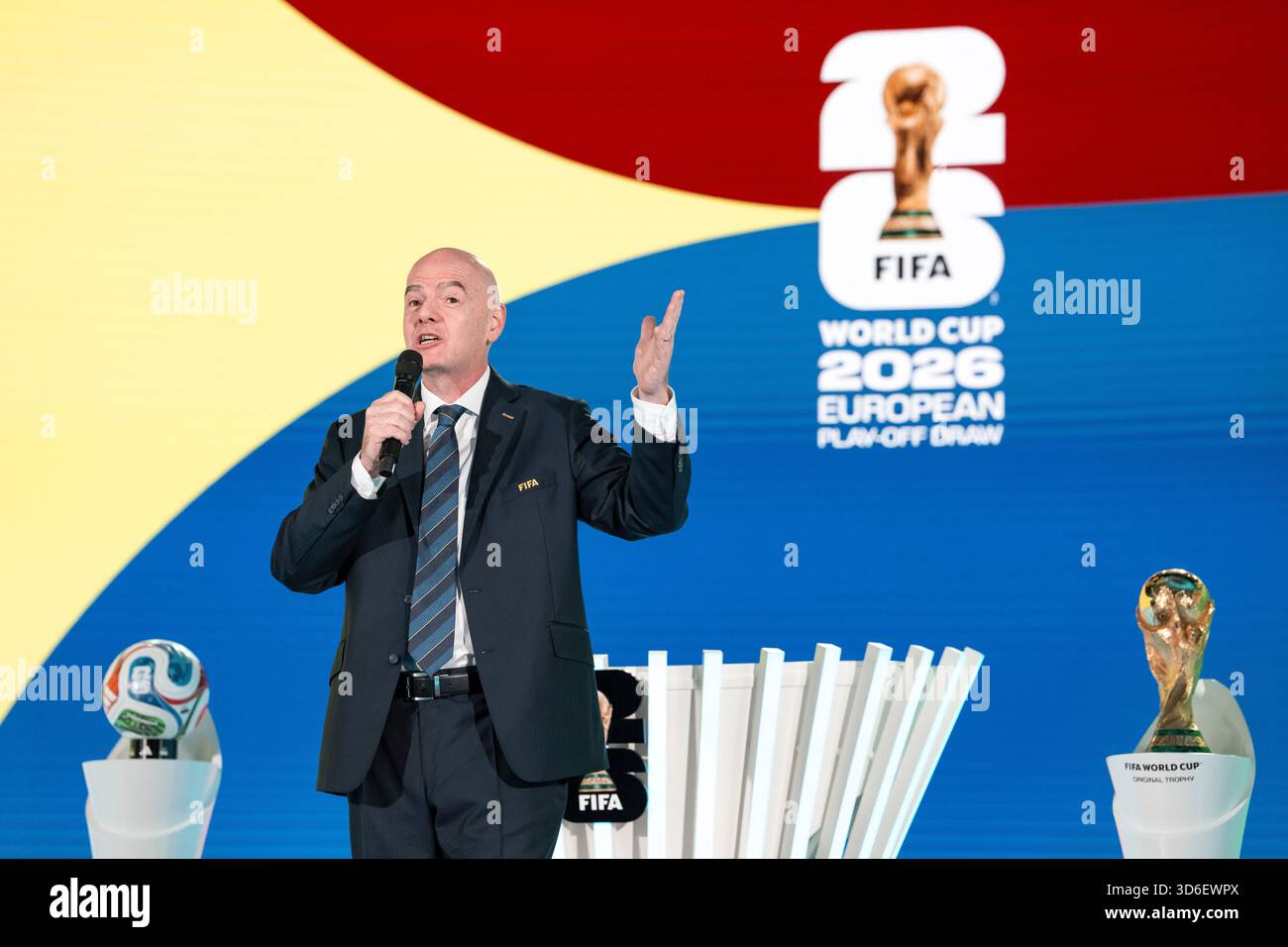 FIFA President Gianni Infantino speaks during the FIFA World Cup 2026