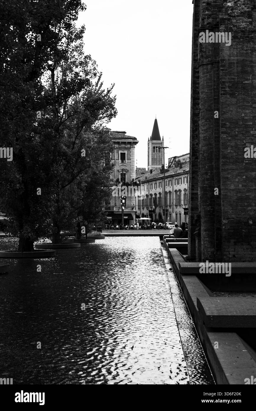 Historic brick water tower Black and White Stock Photos & Images - Alamy