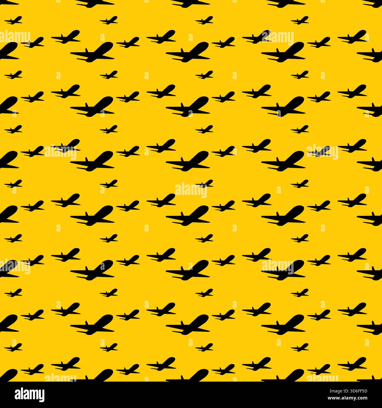 silhouette airplane seamless pattern background Stock Vector