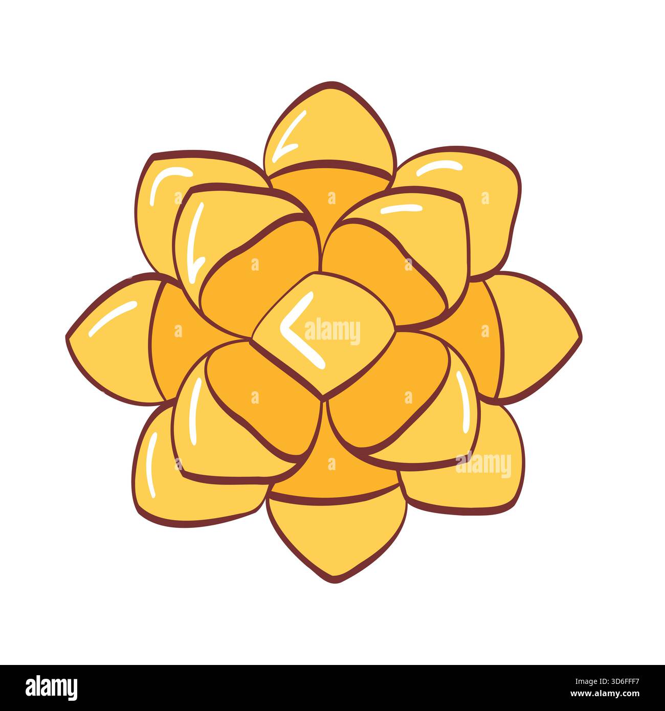 Yellow pull bow, floral ribbon Stock Vector