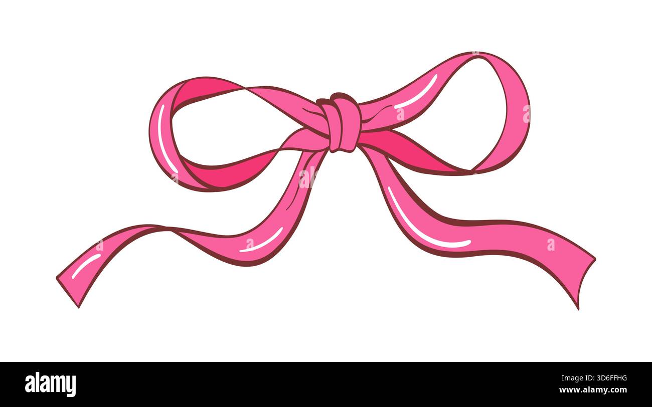 Bright pink ribbon Stock Vector Images - Alamy