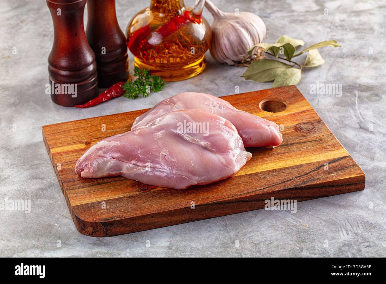 Raw fresh rabbit legs for cooking Stock Photo