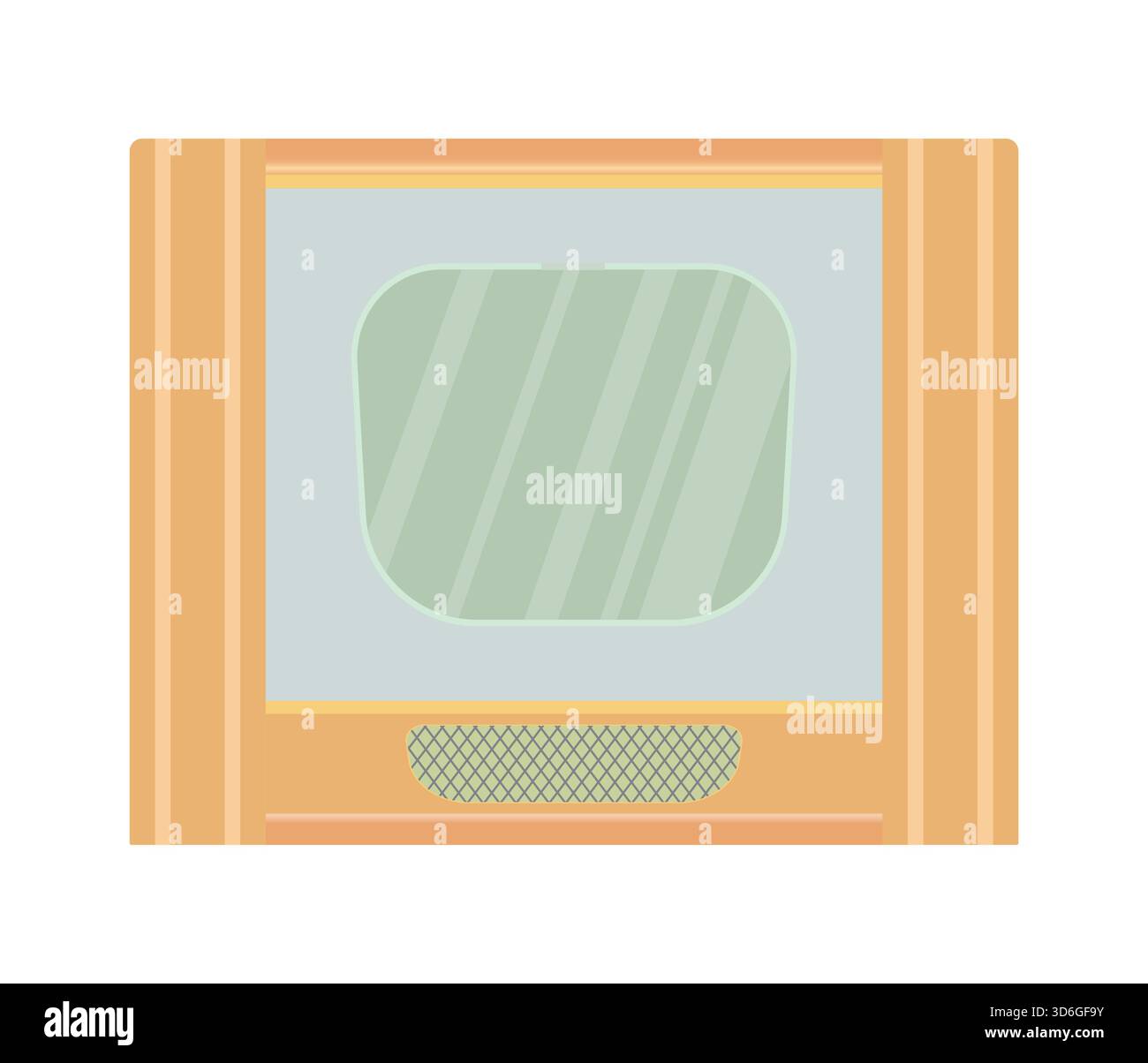 Retro TV-set in flat design. Vector illustration Stock Vector