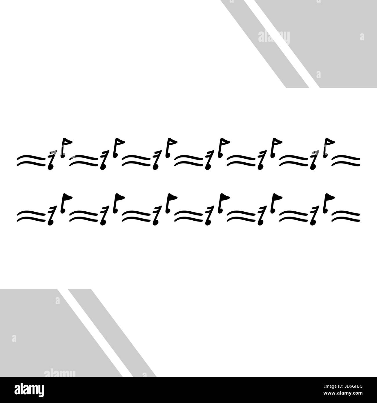 Notes Divider Vector Hand drawn doodle music notes divider border line art vector ...