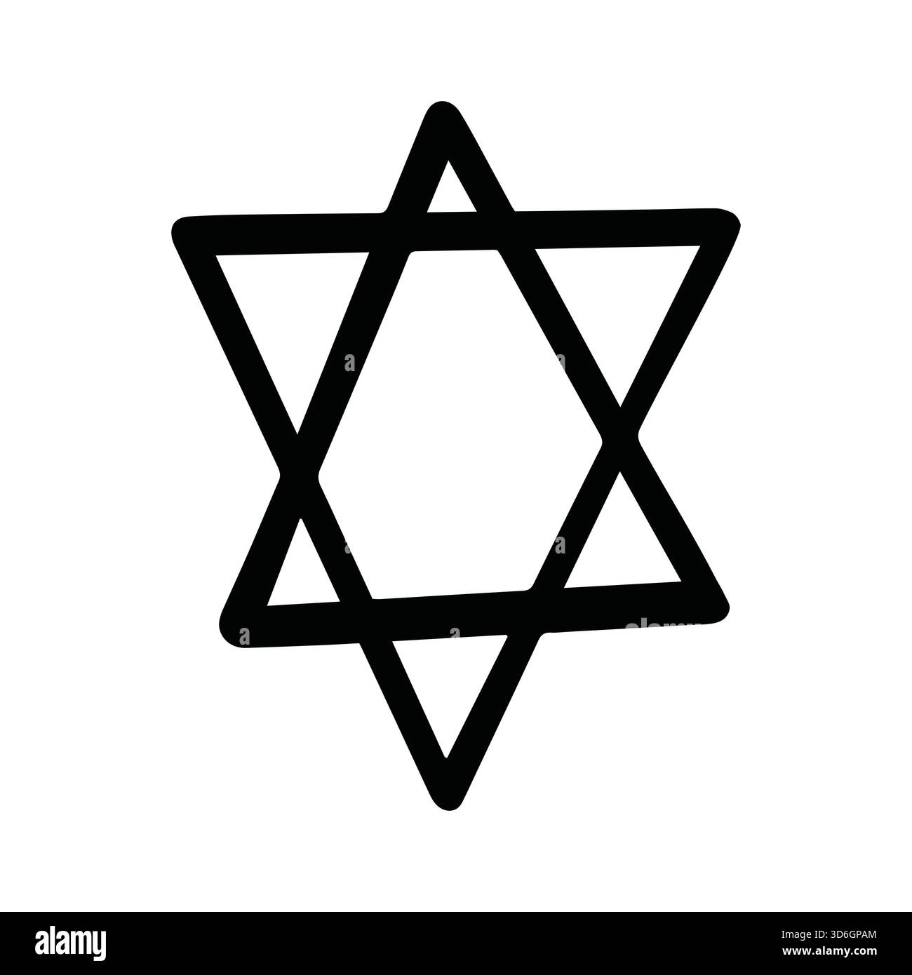 hand-drawn-six-pointed-star-of-david-icon-jewish-symbol-stock-vector