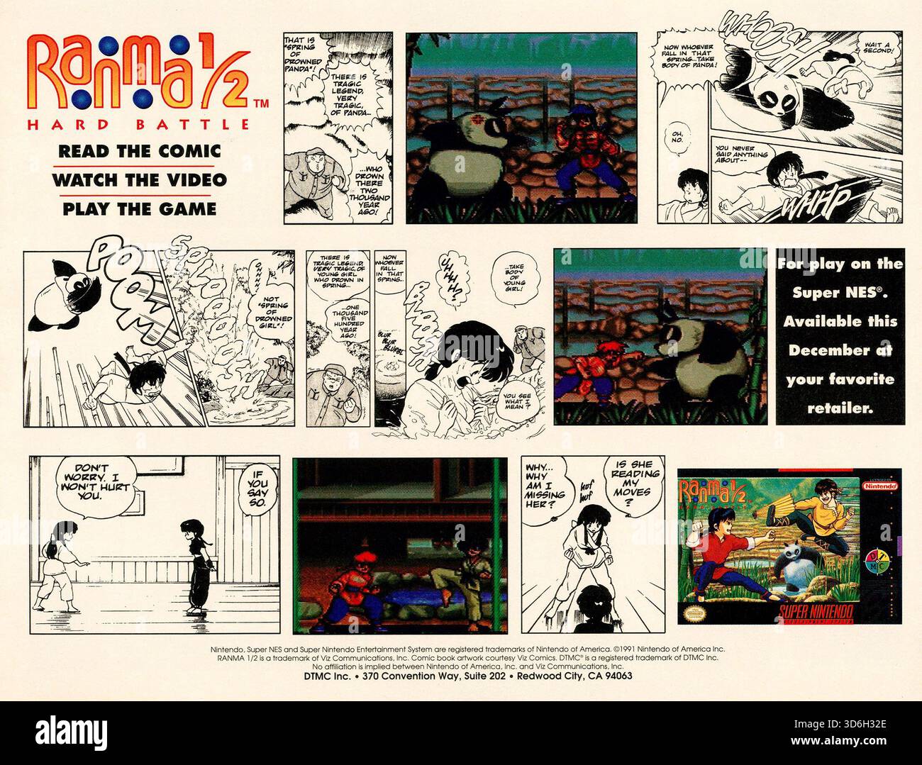 1991 Ranma ½: Hard Battle SNES video game ad Stock Photo - Alamy