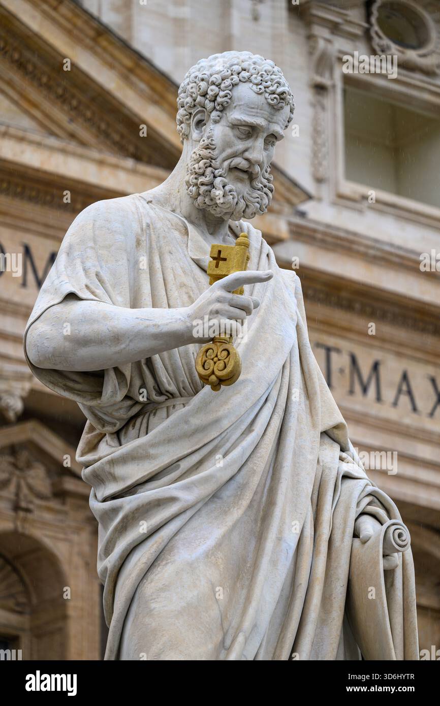 Peter In Rome The statue of Saint Peter in front of Saint Peter's Basilica in the ...