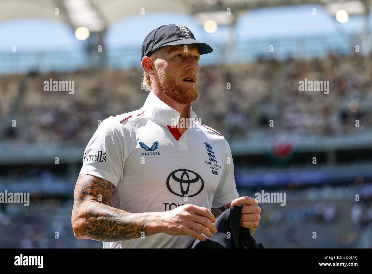 England captain Ben Stokes during the NRMA Insurance Ashes First Test ...