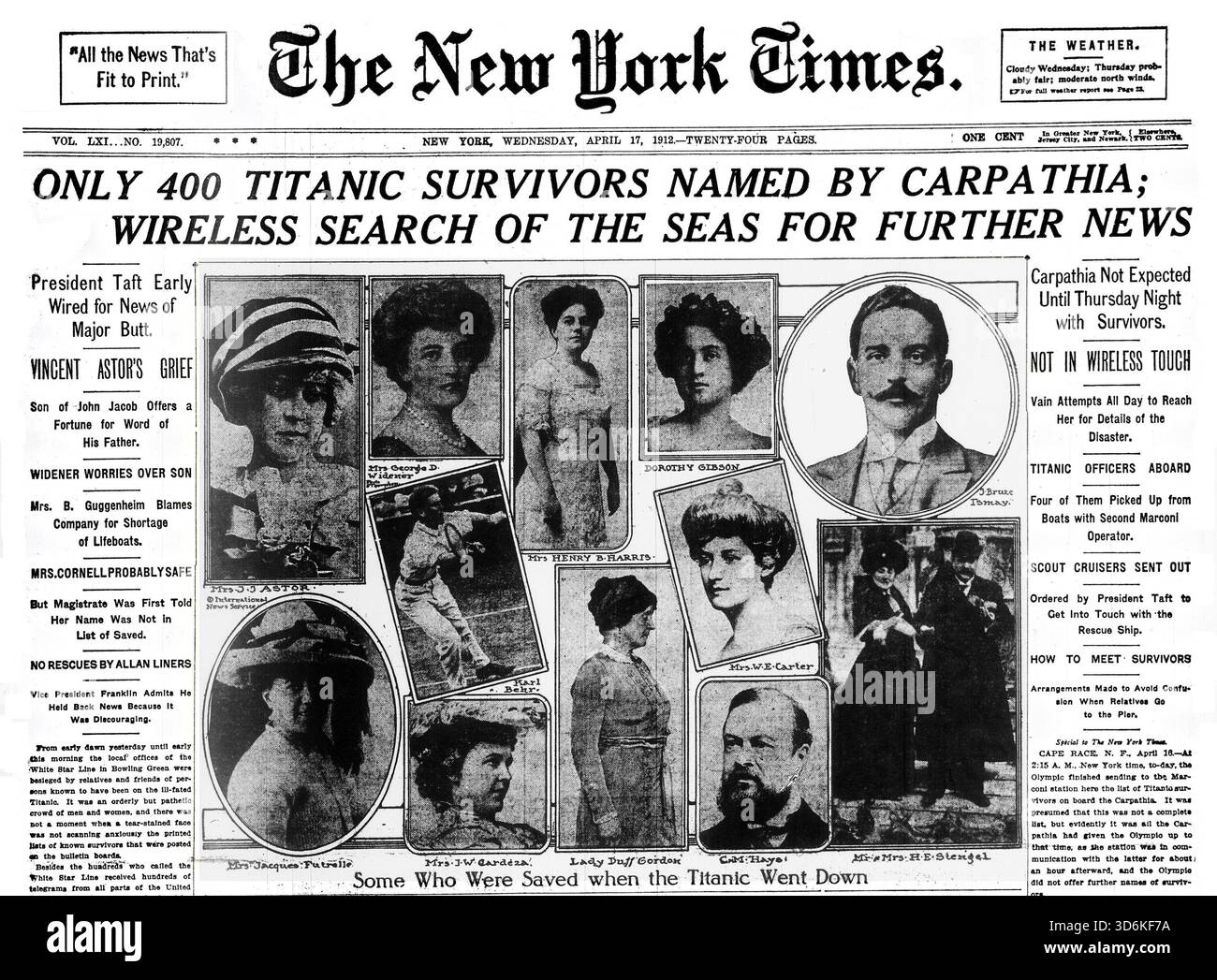 Titanic Survivors Hi res Stock Photography And Images Alamy