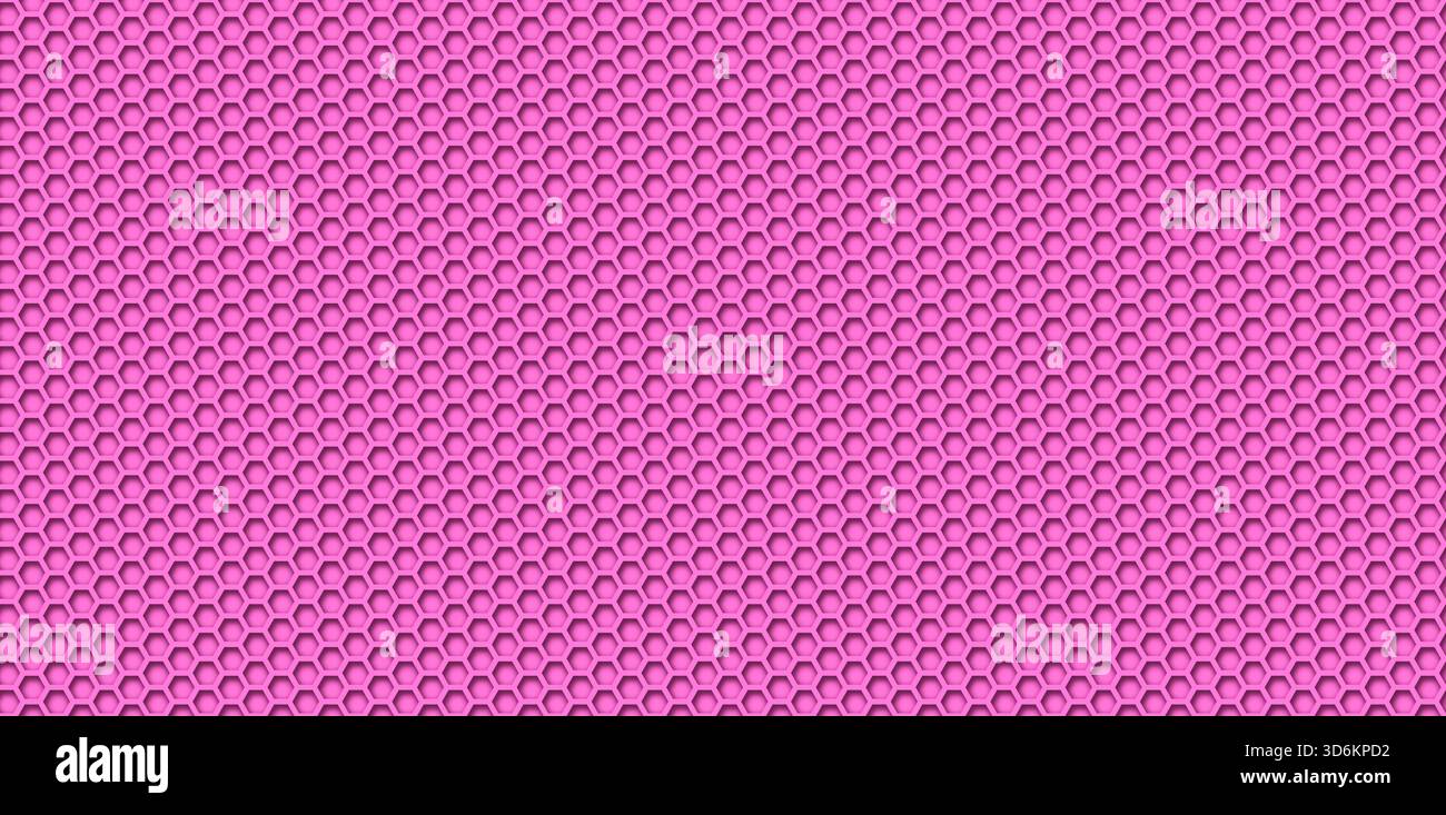 abstract smooth 3D volume hexagonal honeycomb grid mesh seamless background Stock Photo