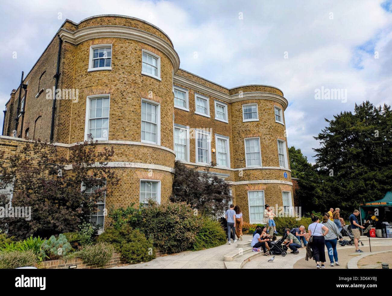Visitors attending the Lloyd Park Market, situated opposite the William Morris Gallery, Walthamstow, London. - Smartphone Captured Stock Image