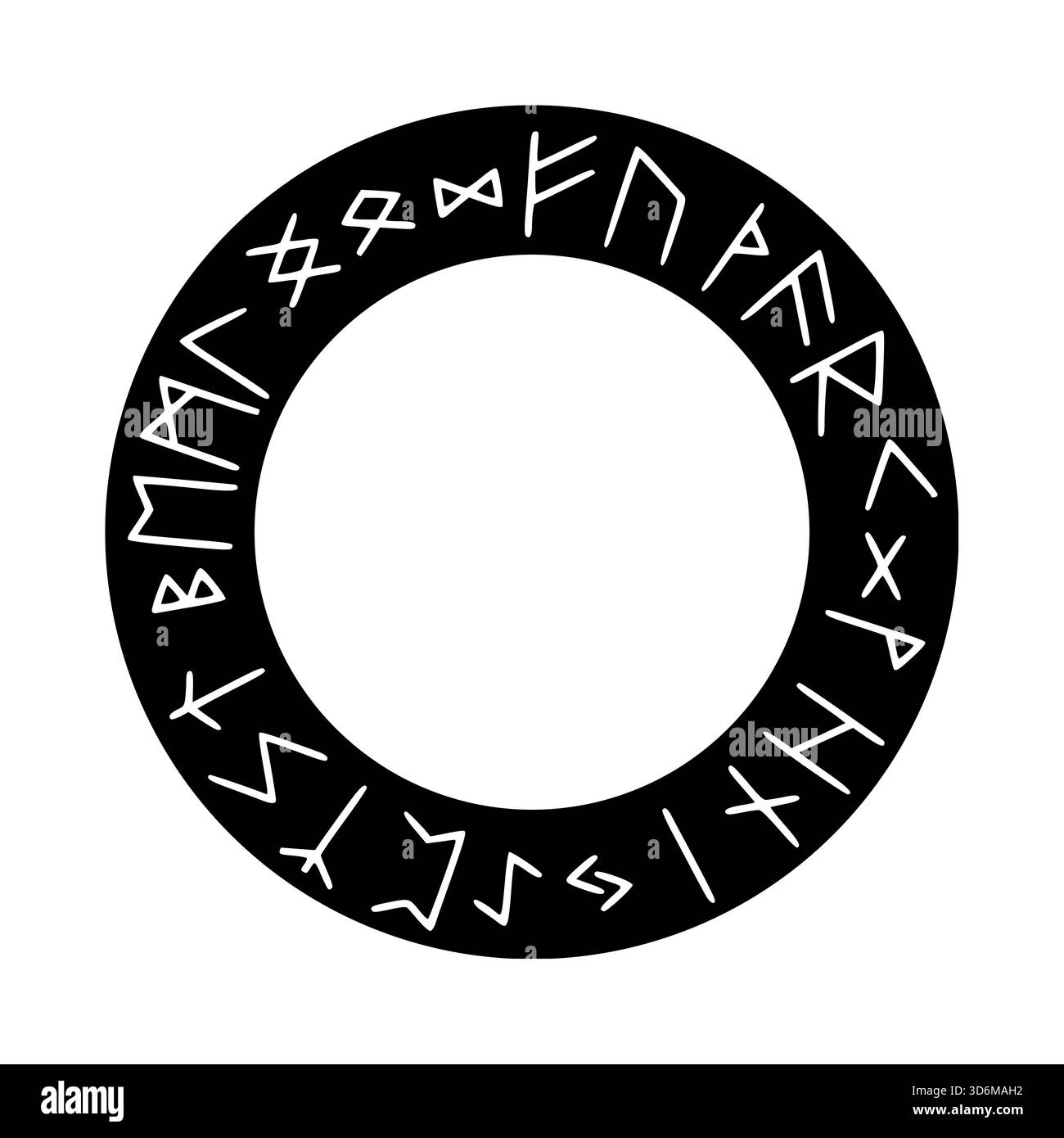 World Rune Wheel Old futhark rune wheel sign Stock Photo - Alamy