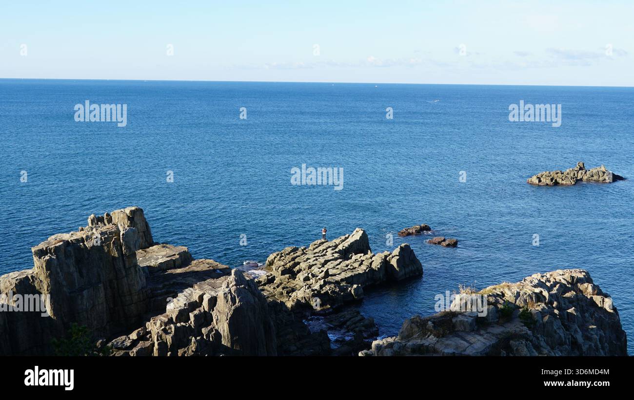 Tojinbo Cliffs – Dramatic Basalt Coastline of Fukui, Japan Stock Photo ...