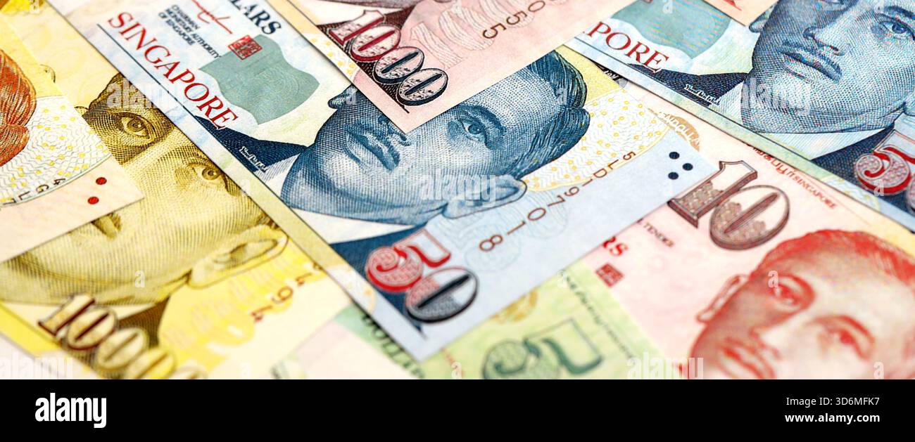 Singapore banknotes dollars (50 SGD) isolated on a white background Stock  Photo - Alamy