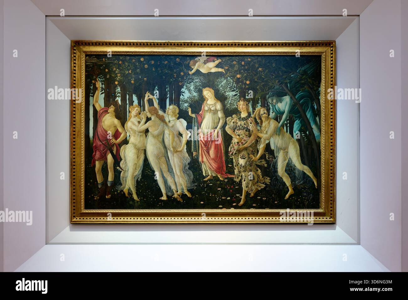 the painting La Primavera by Sandro Botticelli, Uffizi gallery