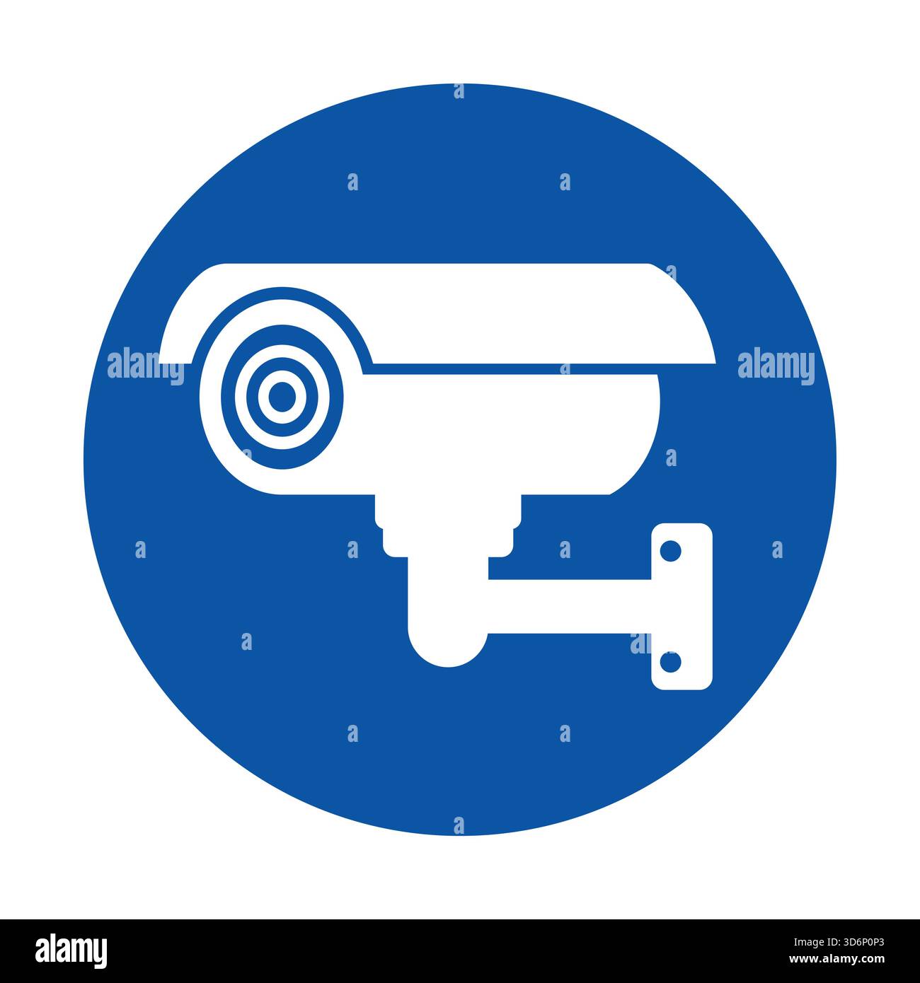 Simple and modern security camera icon on a blue background ...