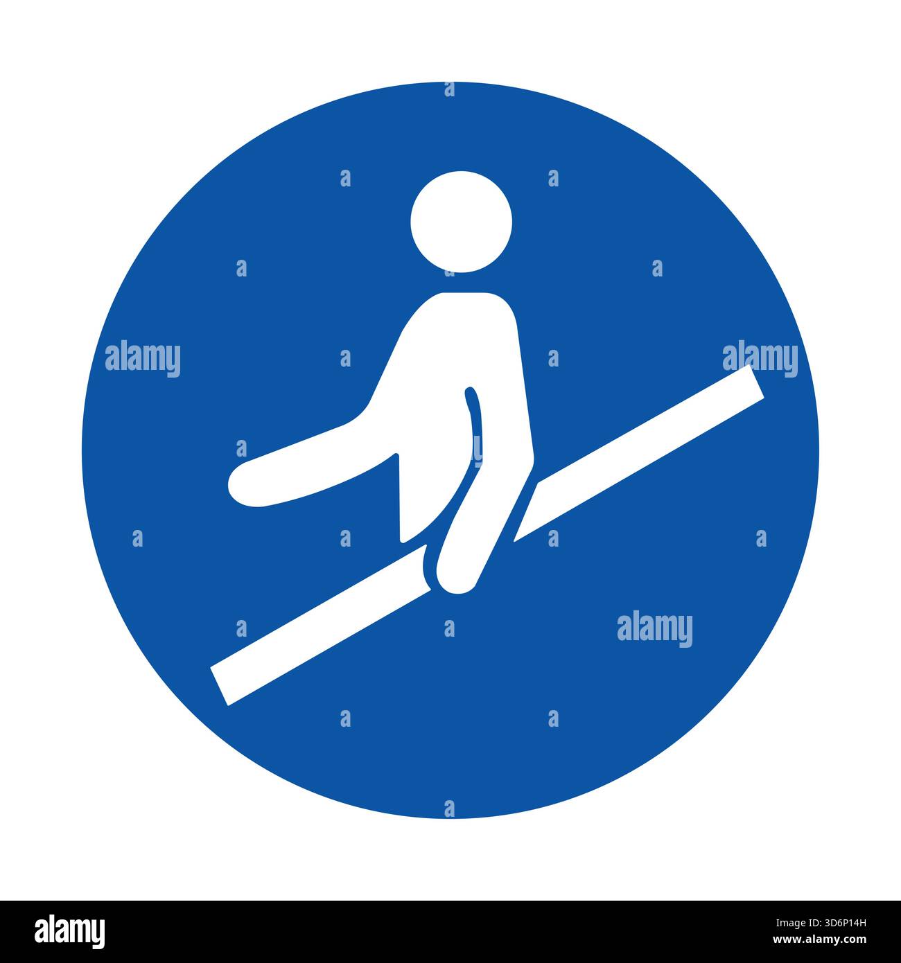This minimalist icon represents a person balancing on a horizontal beam, emphasizing agility and skill. Ideal for fitness-related themes and sports ac Stock Vector