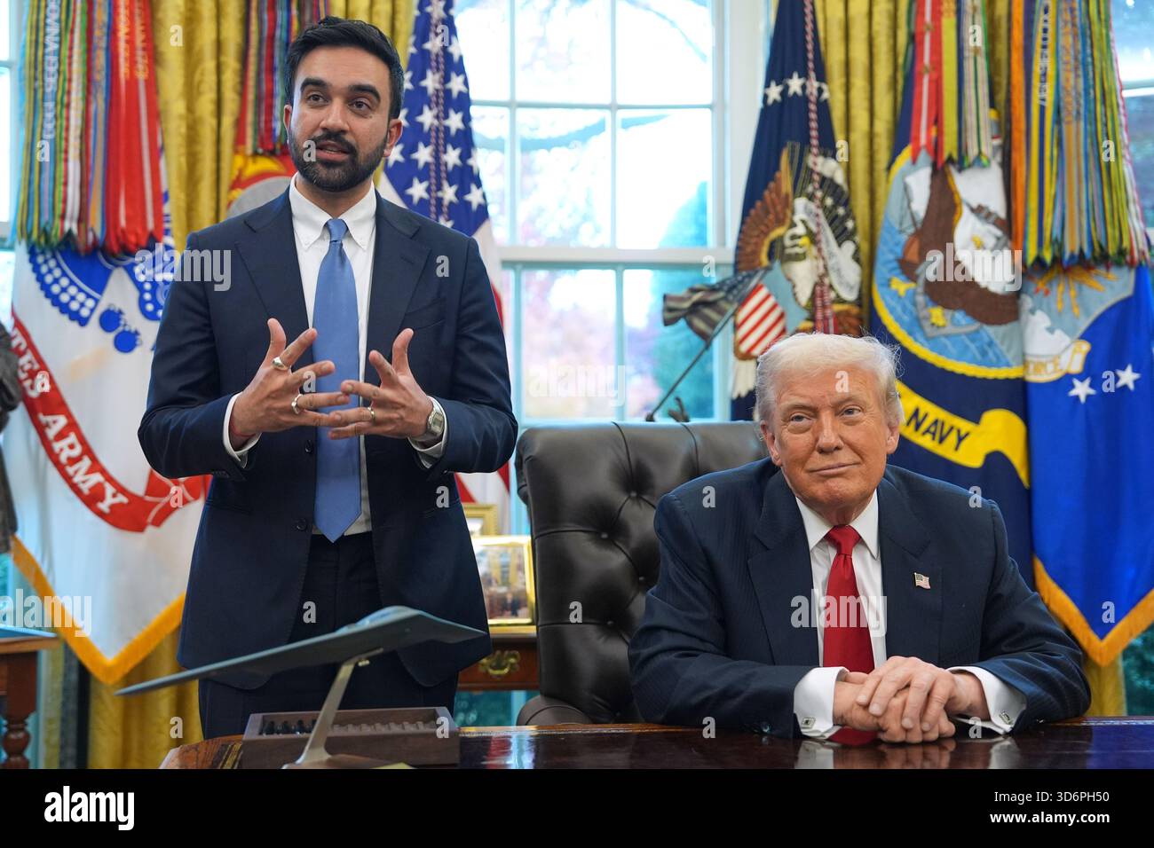 President Donald Trump listens as New York City Mayor-elect Zohran ...