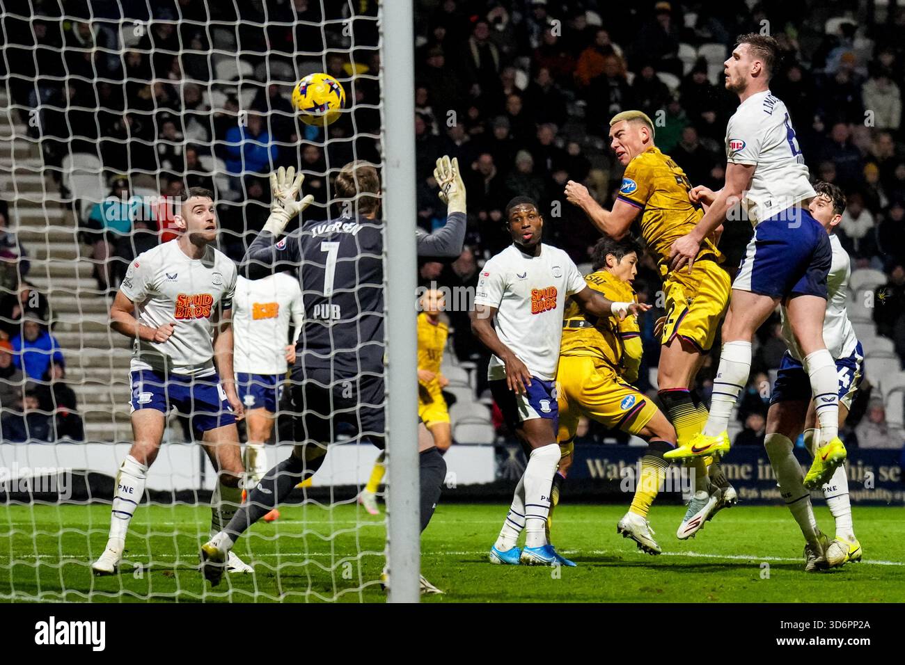 PRESTON, ENGLAND - NOVEMBER 21: Lewis Miller of Blackburn Rovers scores ...