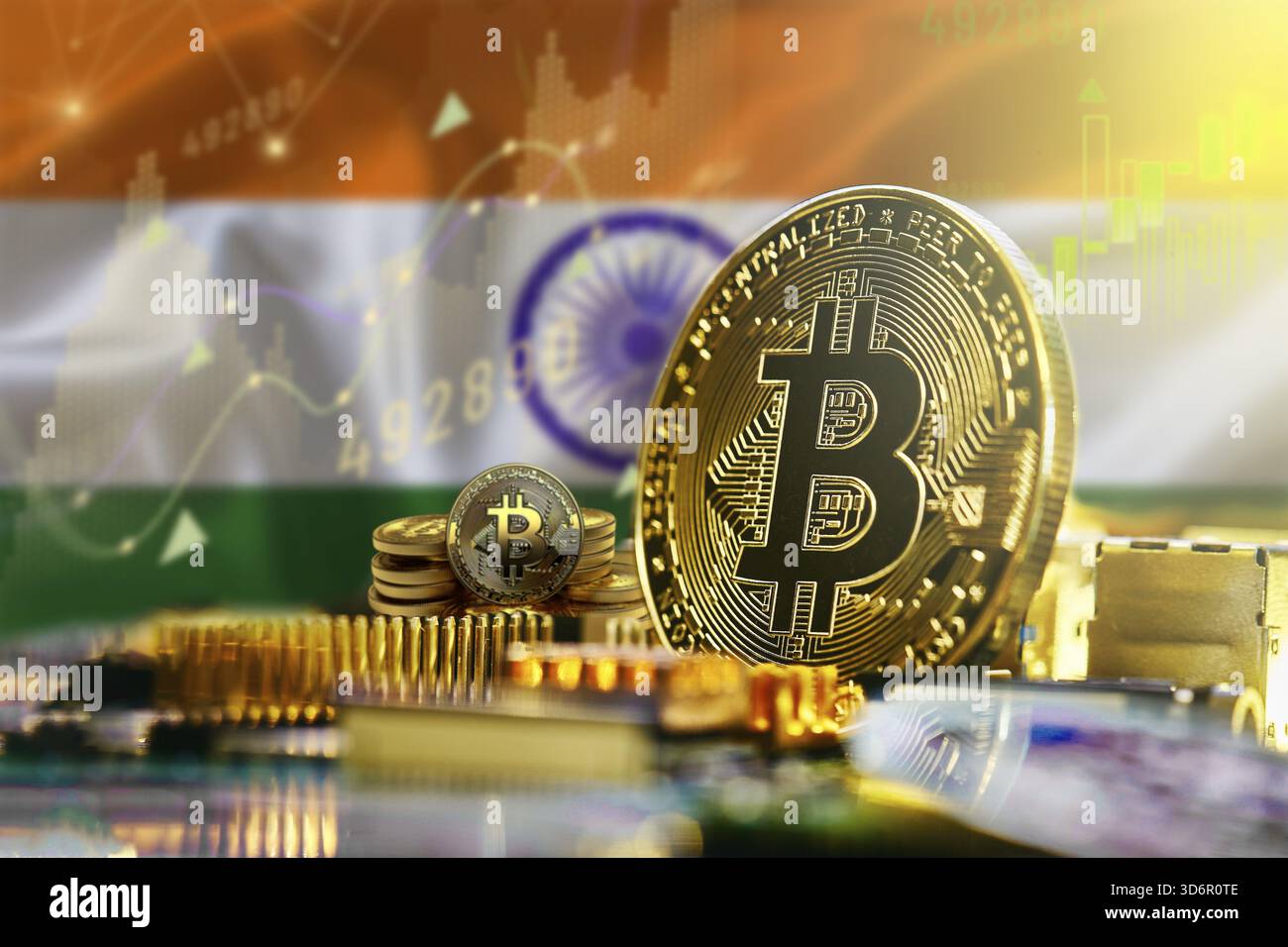 Bitcoin with indian money hi-res stock photography and images - Alamy