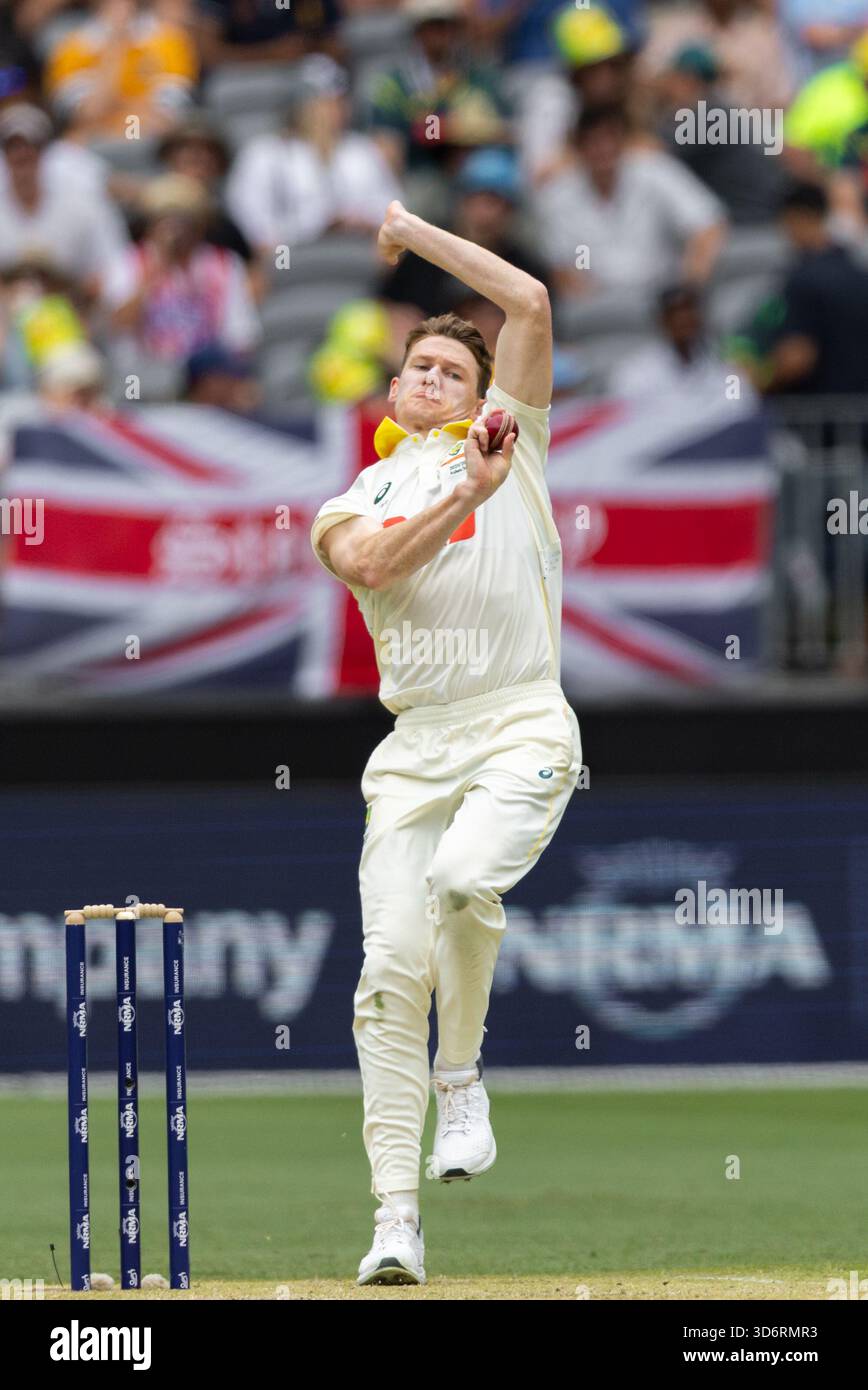 Brendan Doggett of Australia bowls during the NRMA Insurance Ashes ...