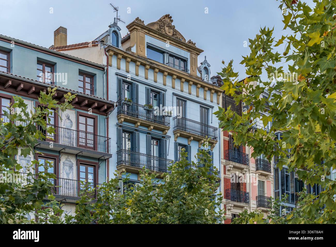 Ornate Facades and Iron Balconies of Historic Residential Buildings ...