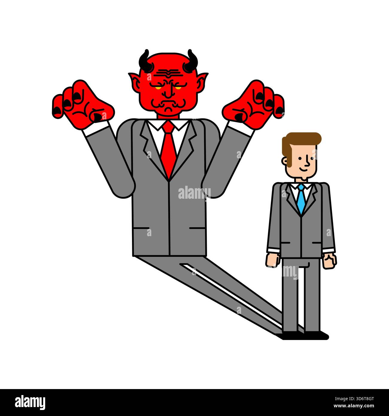 Devil And Risk Corruption vector vectors hi-res stock photography and images - Alamy