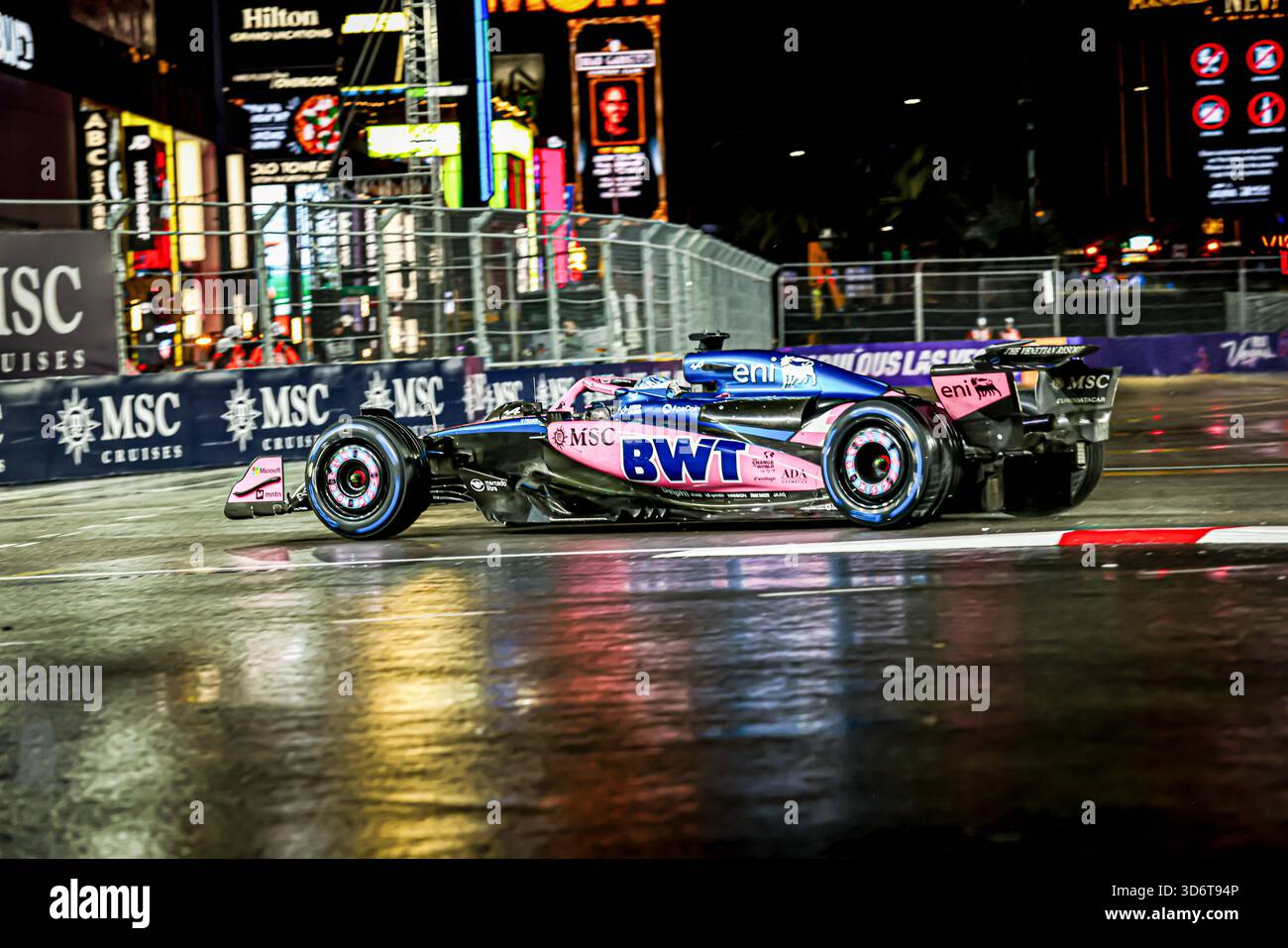 Las Vegas, United States. 21st Nov, 2025. Pierre Gasly (FRA) - Alpine F1 Team - Alpine A525 - Renault during the Saturday of the Formula 1 Heineken Las Vegas Grand Prix 2025 at Las Vegas Strip Circuit, ahead of Round 22 of 24 of the 2025 FIA Formula One World Championship (November 20-23, 2025). Credit: AVENS-IMAGES.COM/Alamy Live News Stock Photo