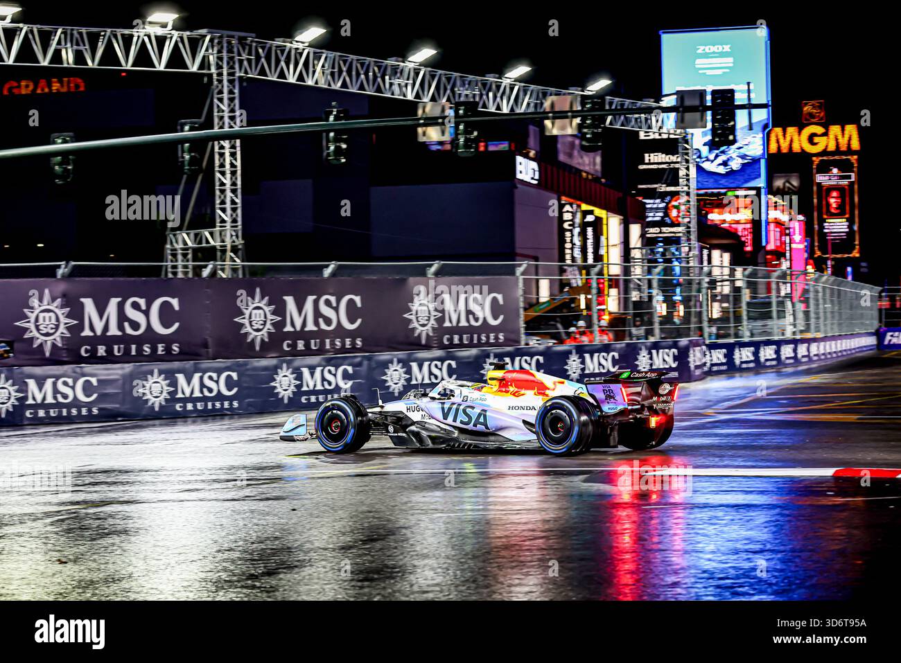 Las Vegas, United States. 21st Nov, 2025. Isaac Hadjar (FRA) Visa Cash App RB F1 Team during the Saturday of the Formula 1 Heineken Las Vegas Grand Prix 2025 at Las Vegas Strip Circuit, ahead of Round 22 of 24 of the 2025 FIA Formula One World Championship (November 20-23, 2025). Credit: AVENS-IMAGES.COM/Alamy Live News Stock Photo