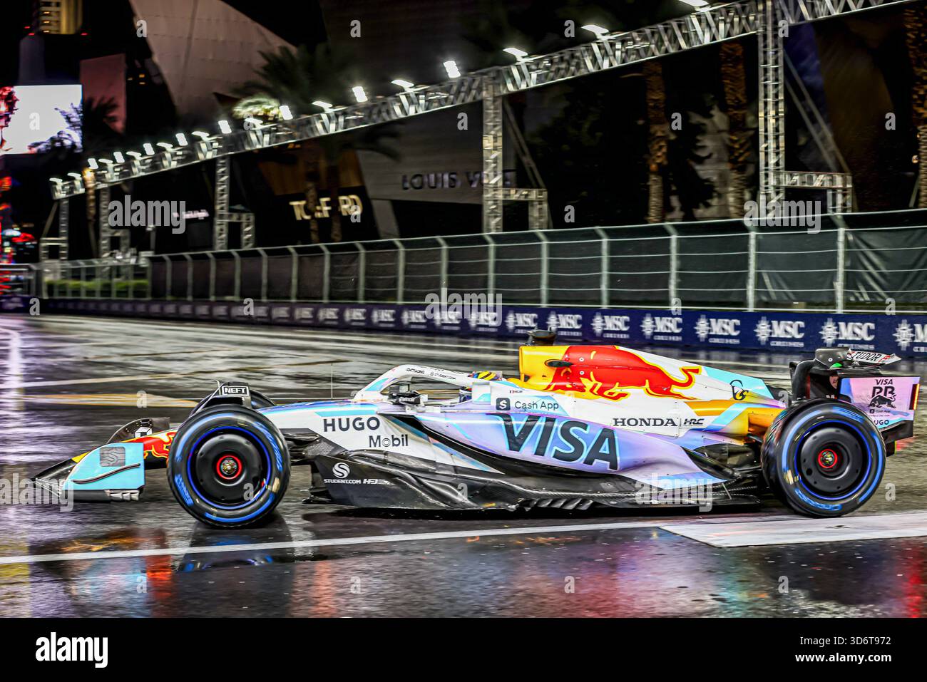 Las Vegas, United States. 21st Nov, 2025. Isaac Hadjar (FRA) Visa Cash App RB F1 Team during the Saturday of the Formula 1 Heineken Las Vegas Grand Prix 2025 at Las Vegas Strip Circuit, ahead of Round 22 of 24 of the 2025 FIA Formula One World Championship (November 20-23, 2025). Credit: AVENS-IMAGES.COM/Alamy Live News Stock Photo