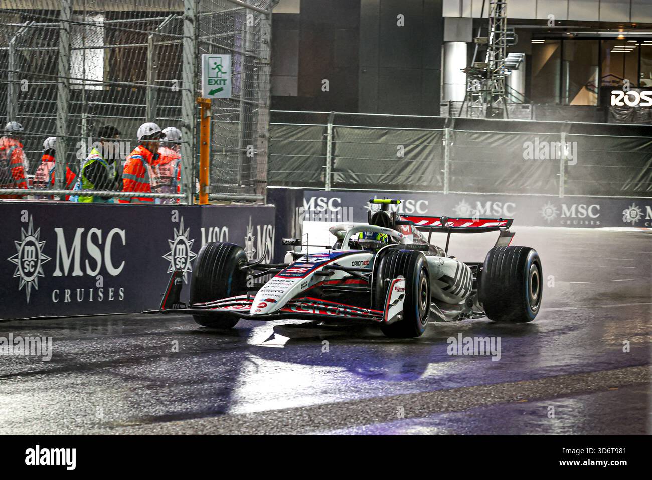 Las Vegas, United States. 21st Nov, 2025. Oliver Bearman (GBR) - Haas F1 Team during the Saturday of the Formula 1 Heineken Las Vegas Grand Prix 2025 at Las Vegas Strip Circuit, ahead of Round 22 of 24 of the 2025 FIA Formula One World Championship (November 20-23, 2025). Credit: AVENS-IMAGES.COM/Alamy Live News Stock Photo