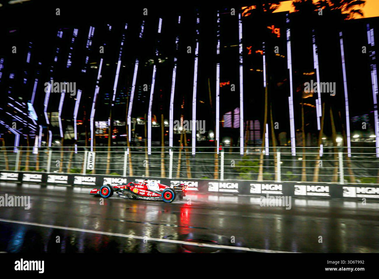 Las Vegas, United States. 21st Nov, 2025. Charles Leclerc (MON) - Scuderia Ferrari - Ferrari SF-25 - Ferrari during the Saturday of the Formula 1 Heineken Las Vegas Grand Prix 2025 at Las Vegas Strip Circuit, ahead of Round 22 of 24 of the 2025 FIA Formula One World Championship (November 20-23, 2025). Credit: AVENS-IMAGES.COM/Alamy Live News Stock Photo