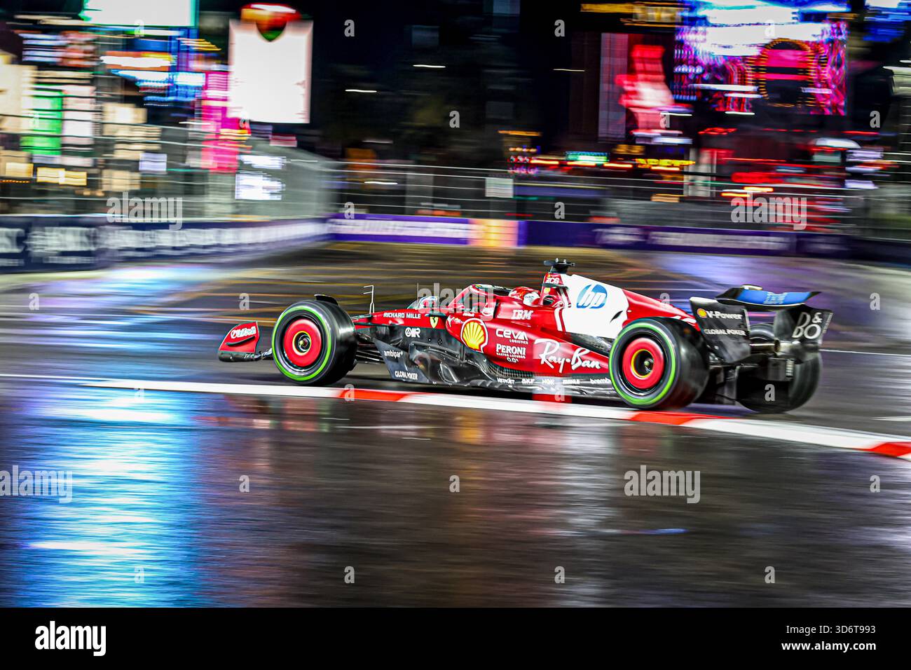 Las Vegas, United States. 21st Nov, 2025. Charles Leclerc (MON) - Scuderia Ferrari - Ferrari SF-25 - Ferrari during the Saturday of the Formula 1 Heineken Las Vegas Grand Prix 2025 at Las Vegas Strip Circuit, ahead of Round 22 of 24 of the 2025 FIA Formula One World Championship (November 20-23, 2025). Credit: AVENS-IMAGES.COM/Alamy Live News Stock Photo