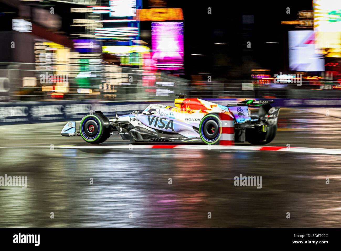 Las Vegas, United States. 21st Nov, 2025. Isaac Hadjar (FRA) Visa Cash App RB F1 Team during the Saturday of the Formula 1 Heineken Las Vegas Grand Prix 2025 at Las Vegas Strip Circuit, ahead of Round 22 of 24 of the 2025 FIA Formula One World Championship (November 20-23, 2025). Credit: AVENS-IMAGES.COM/Alamy Live News Stock Photo