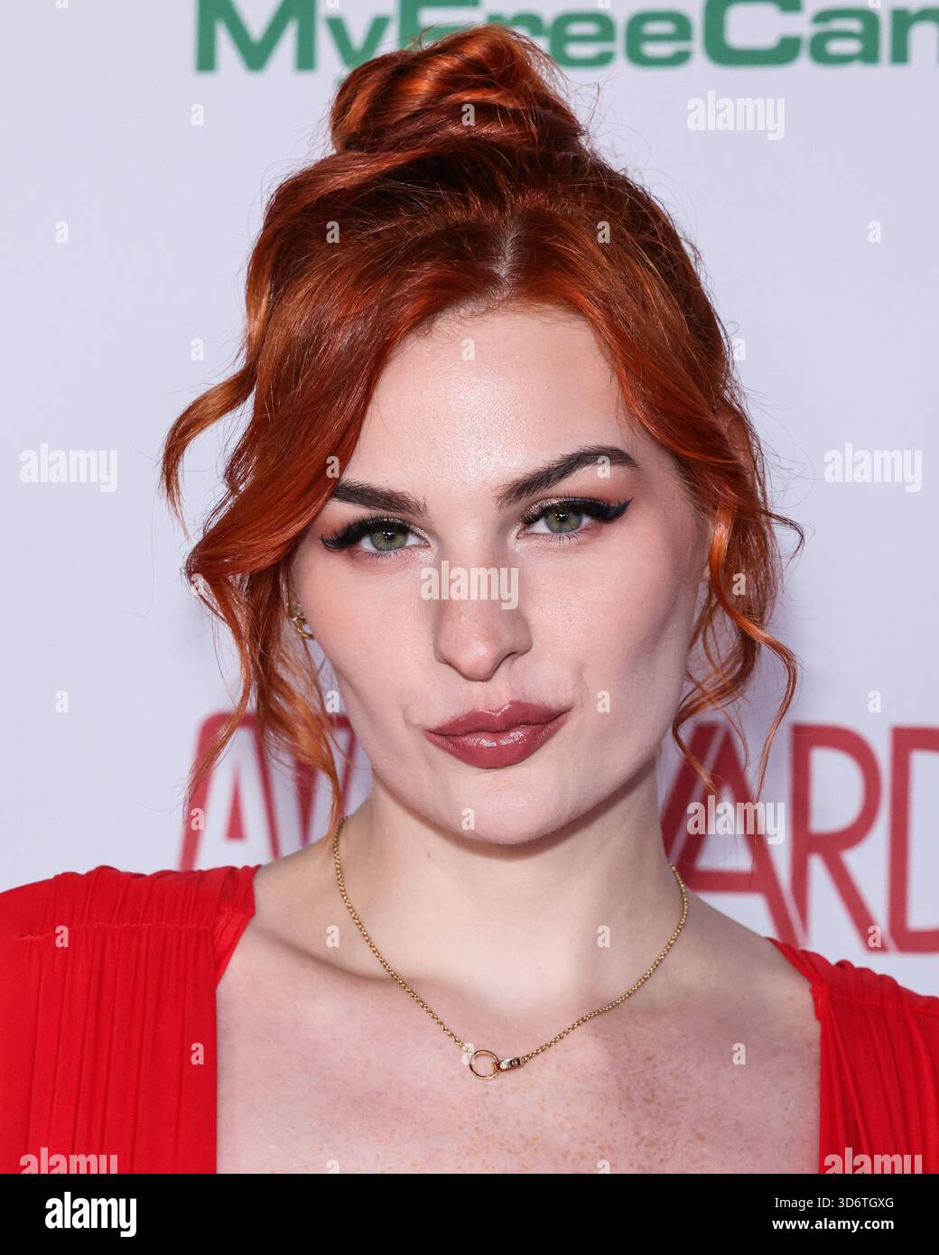 Hollywood, United States. 21st Nov, 2025. HOLLYWOOD, LOS ANGELES,  CALIFORNIA, USA - NOVEMBER 20: Abigaiil Morris arrives at the 2026 AVN  Awards Nominations Party held at AVALON Hollywood and Bardot on November