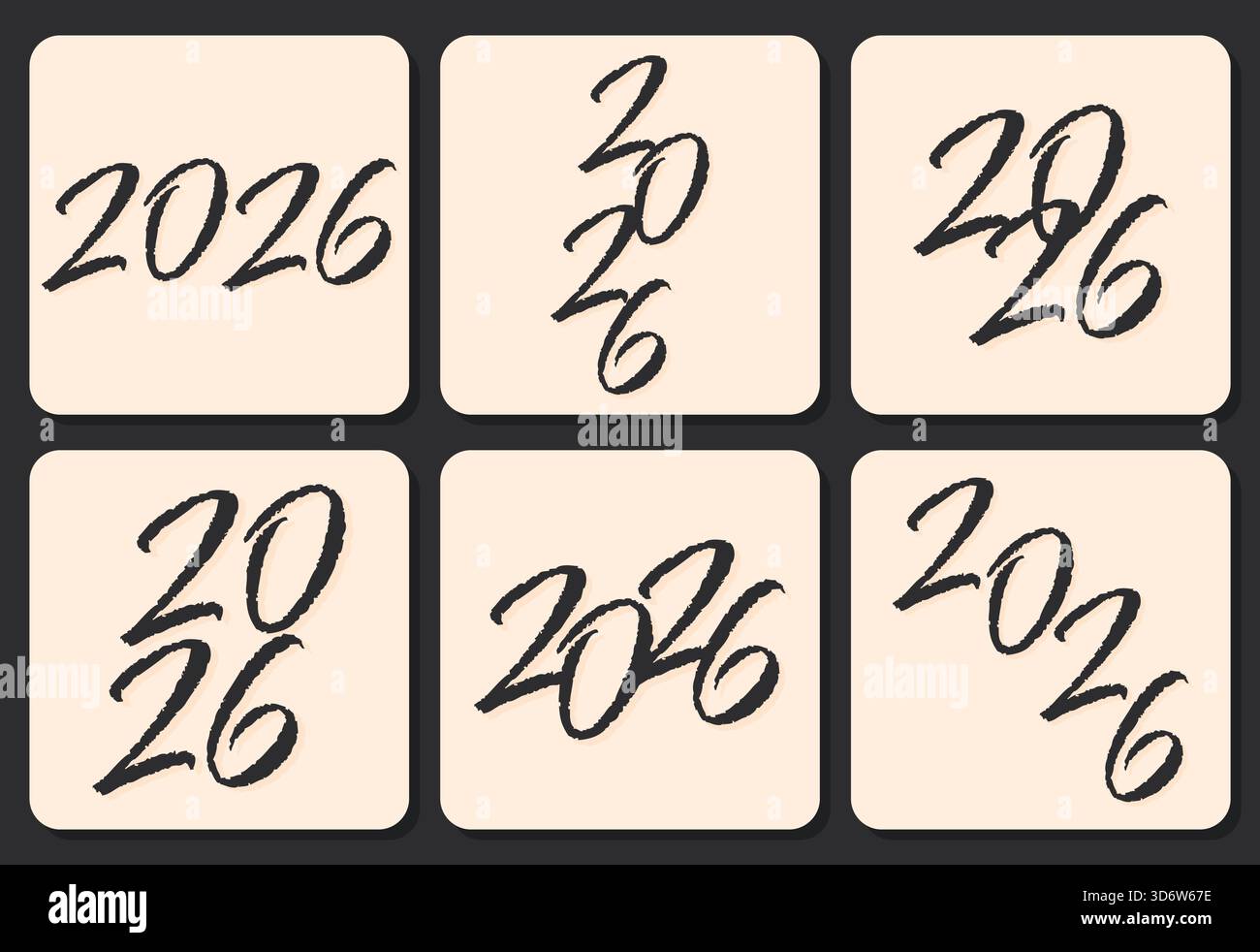 2026 number black lettering Stock Vector Images - Alamy