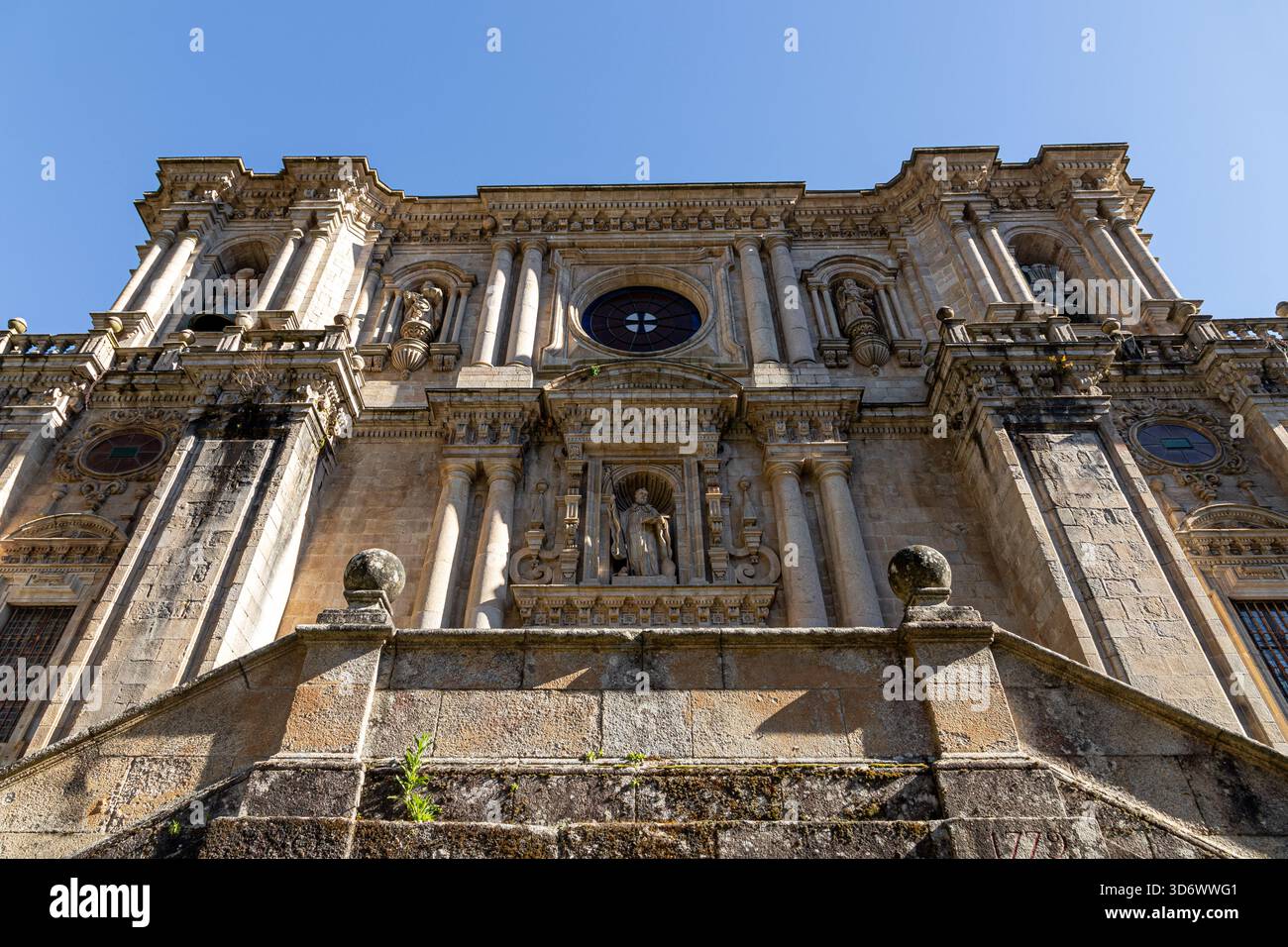 Samos Spain Main Facade Of The Monastery Of Samos Showing The Large samos-spain-main-facade-of-the-monastery-of-samos-showing-the-large