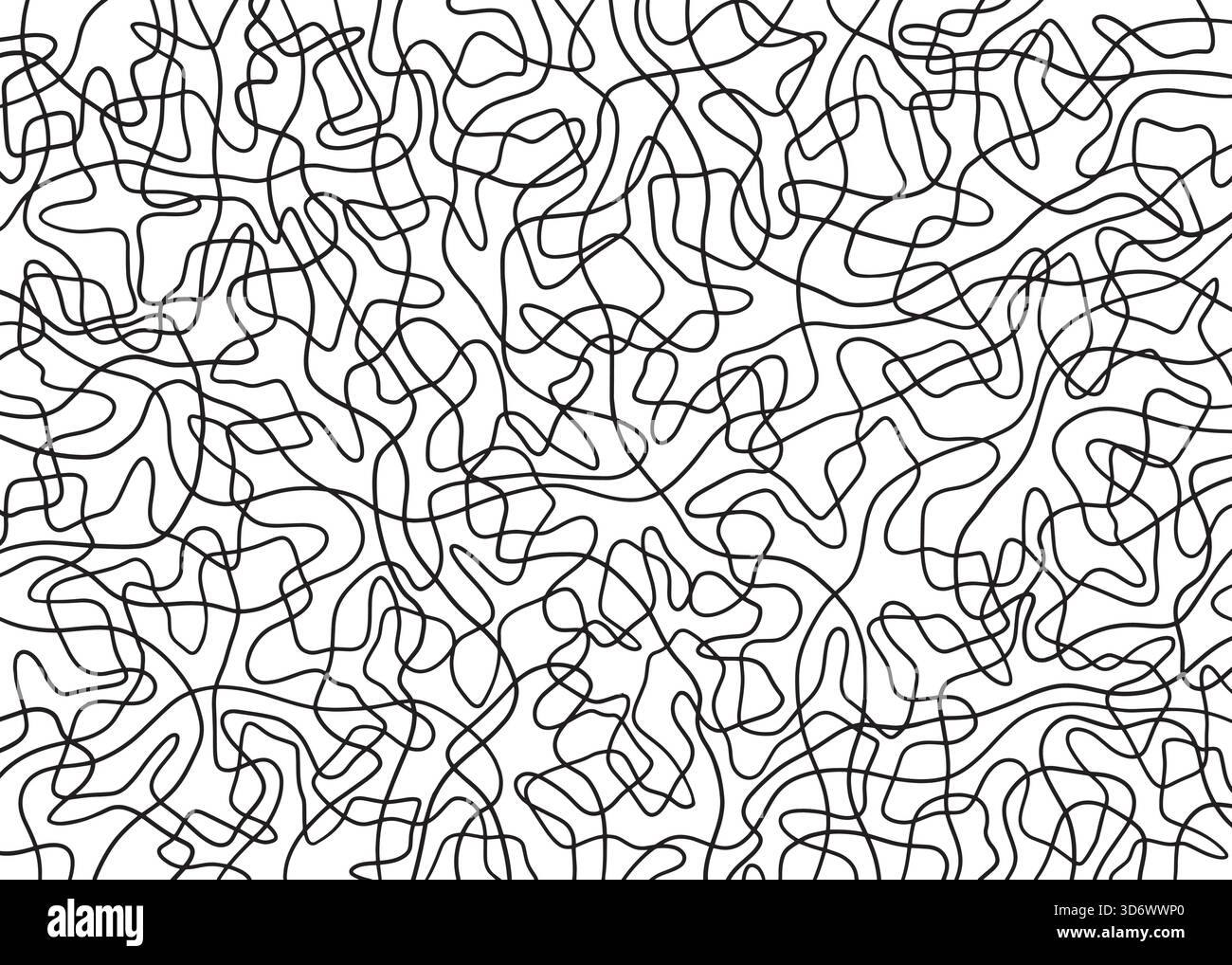 Abstract liquid mono lines art pattern background. Vector illustration ...