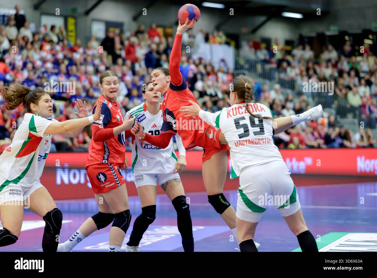 Sotra 20251122. Norway's Stine Ruscetta Skogrand during the handball ...