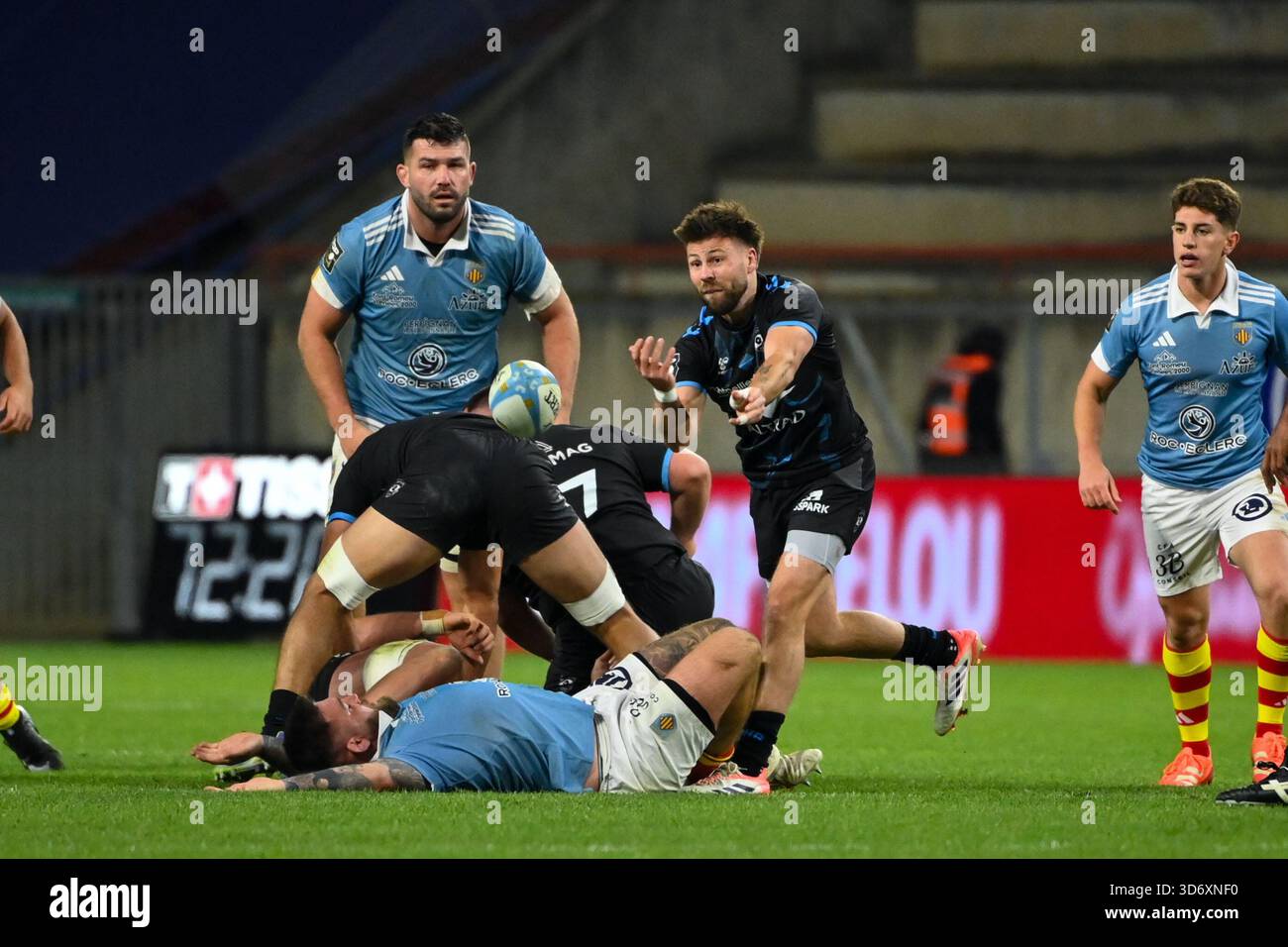 Alistair PRICE of Montpellier during the Top 14 match between Perpignan ...