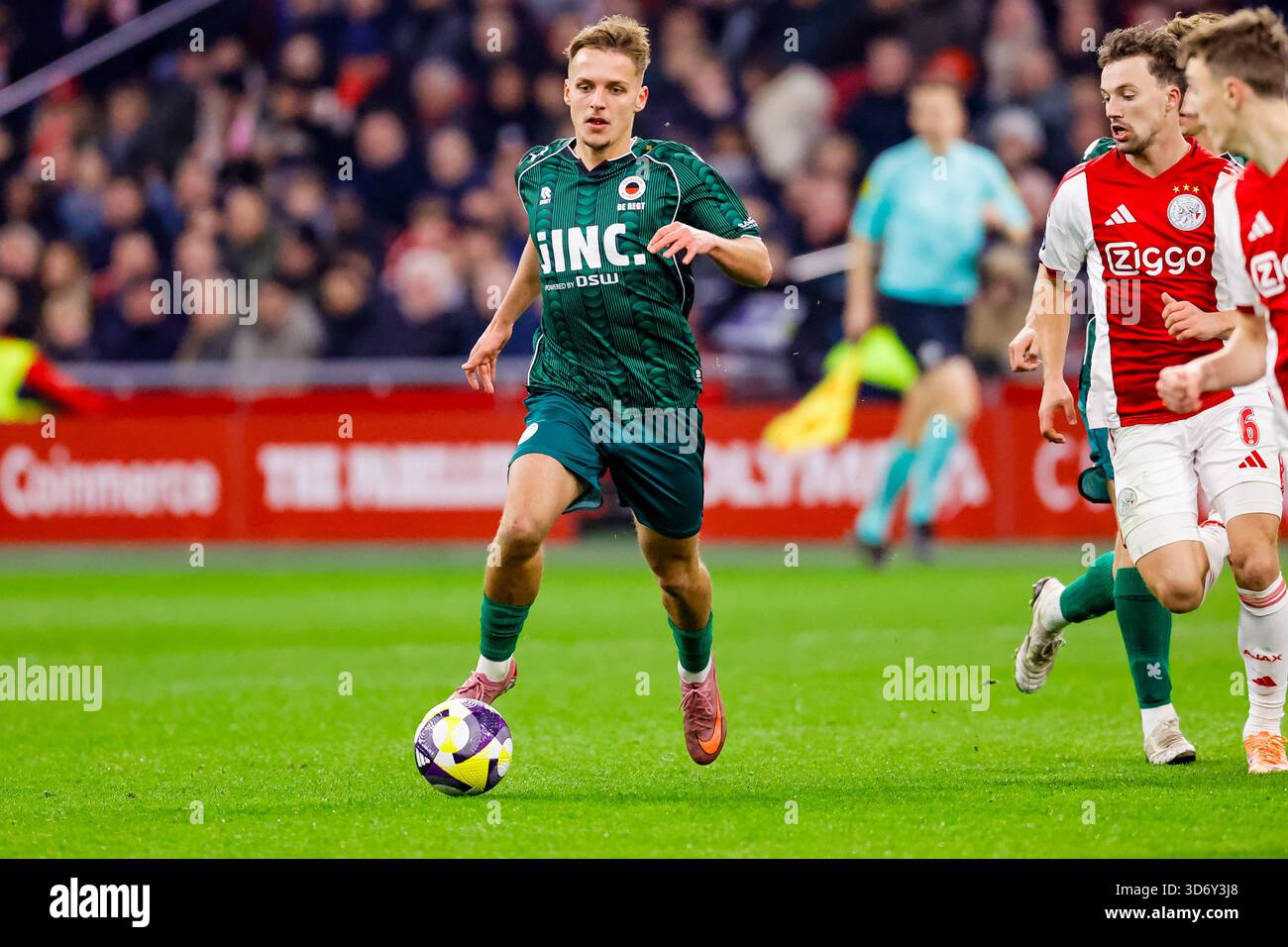 Rotterdam - Gyan de Regt of SBV Excelsior Rotterdam, Youri Regeer of AFC Ajax Amsterdam during the thirteenth round of the 2025/2026 Eredivisie season. The match is set between Sparta Rotterdam and Rotterdam - Gyan de Regt of SBV Excelsior Rotterdam, Youri Regeer of AFC Ajax Amsterdam during the thirteenth round of the 2025/2026 Eredivisie season. The match is set between Sparta Rotterdam and
